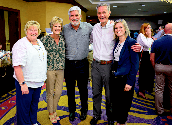 From left, Alison Keane of ISPA and MRC, Sheri McGuire of Serta Simmons Bedding LLC, 
Allen Platek of Tempur Sealy International Inc., Ryan Trainer of ISPA and MRC, and Evi Brilleman of John Marshall & Co.