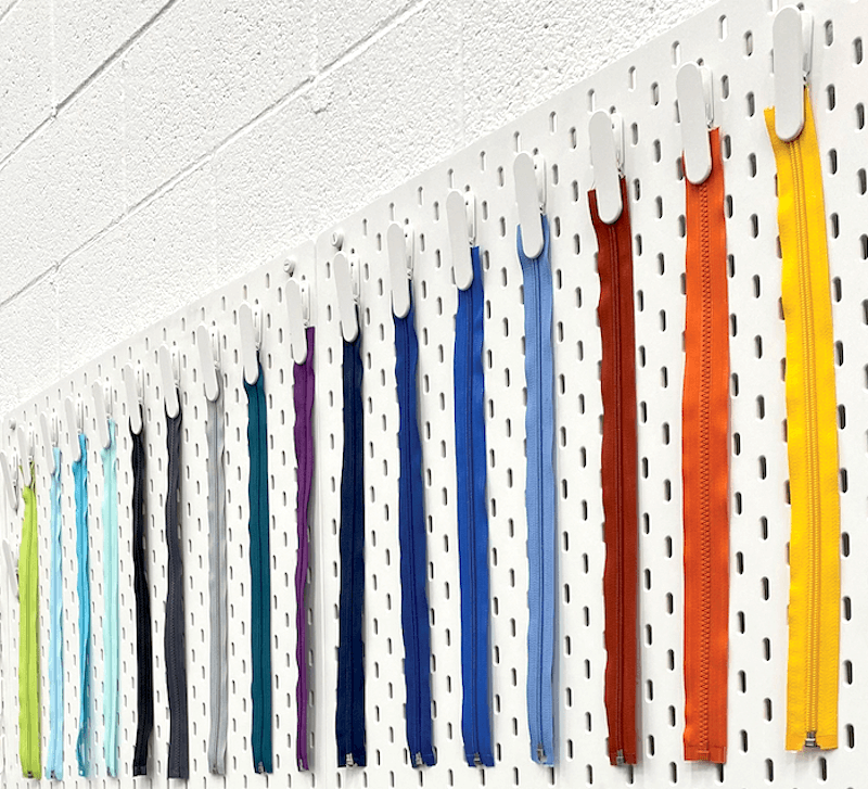 BekaertDeslee showroom innovation textiles. In the sewing room, everything is artistically ordered.