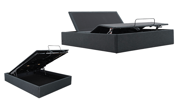 Ergomotion’s new Stow base includes 19 cubic feet of
storage, making it ideal for small homes and bedrooms that need extra space for clothing, linen or other items.