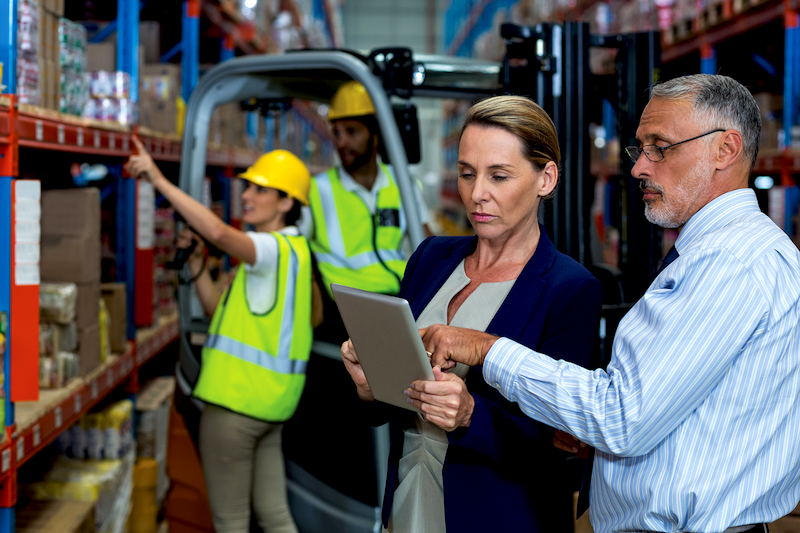 Key Strategies for Managers’ Success. Female manager on factory floor.