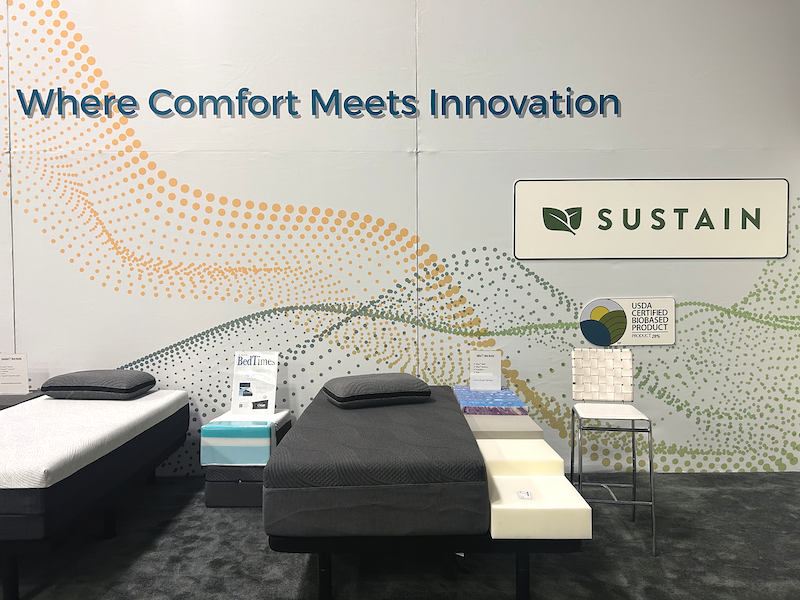 Future Foam’s booth at ISPA EXPO 2024 showcased its
Sustain and Allay lines of foam.