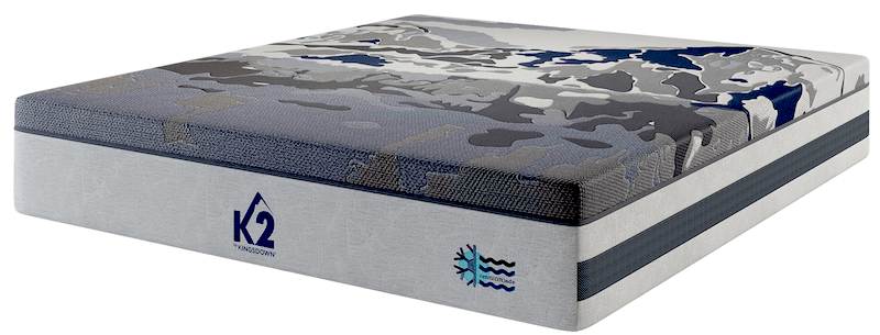 K2 by Kingsdown sports a BekaertDeslee fabric depicting a mountain range,
which goes along with its “kool” feel.