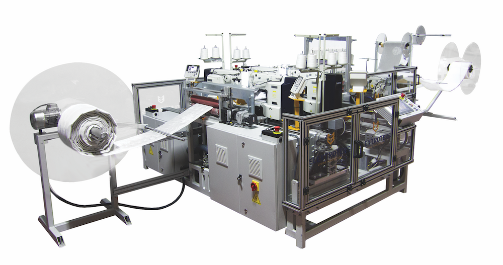 The Electroteks LEON-3DS is a multineedle 3D border machine that can add decorative secondary features such as ribbons, 3D spacers and zippers.