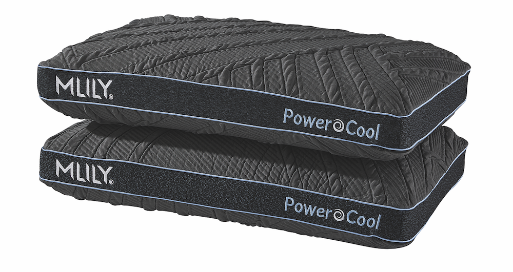Mlily USA’s PowerCool pillow features ventilated  bamboo charcoal memory foam.