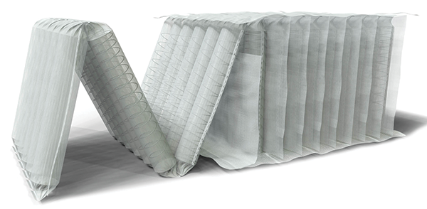 Flexecore is a “full height” glueless pocketed spring available from Spinks and also through Spinks’ partnership with Hickory Springs Manufacturing.