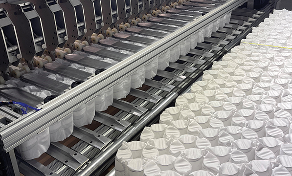 Texas Pocket Springs offers glueless pocketed coil units made with proprietary machinery and is also working on a recycling machine that will dismantle the units at end of life.