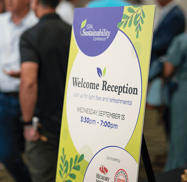 ISPA Sustainability Conference Welcome Sign.
